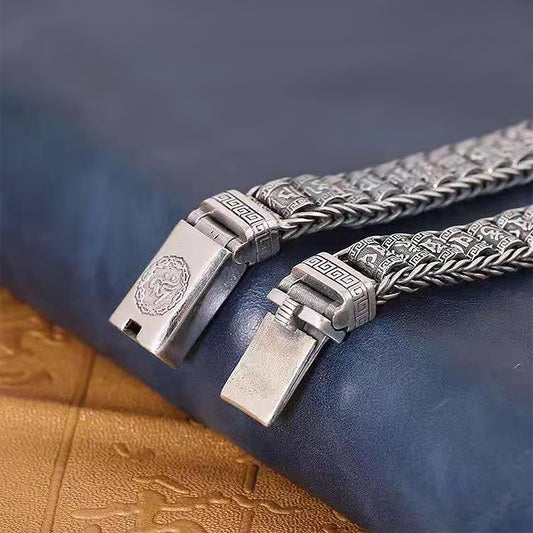 BuddhiSoul Six-Syllable Mantra Bracelet — S925 Silver