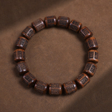 BuddhiSoul Black Rosewood Mala Bead Bracelet