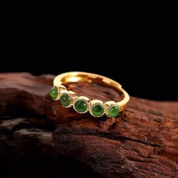 BuddhiSoul Hetian Jade Adjustable Ring