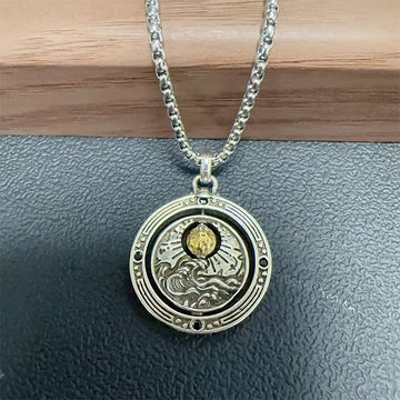 BuddhiSoul “Vows of Sea & Mountain” Spinner Hollow Necklace