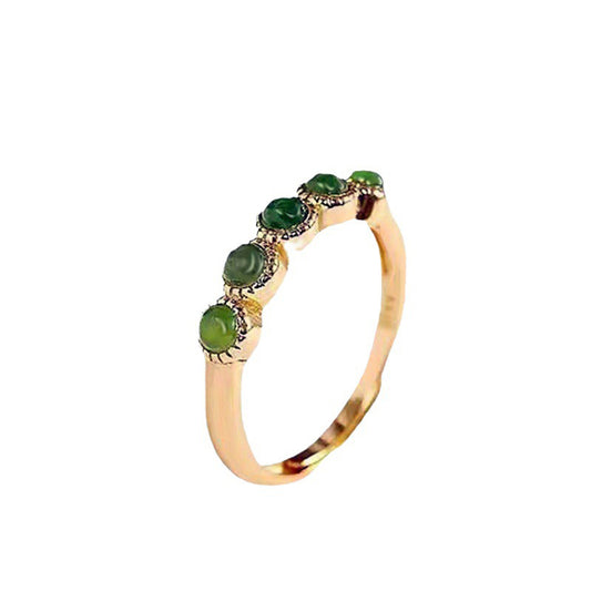 BuddhiSoul Hetian Jade Adjustable Ring