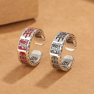 BuddhiSoul Mountain Spirit Open Ring — S925 Silver