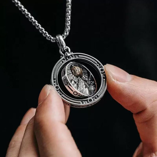 BuddhiSoul “Vows of Sea & Mountain” Spinner Hollow Necklace