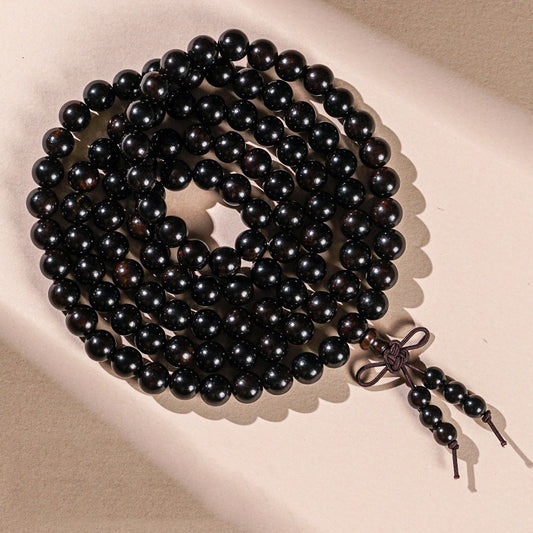 Buddhisoul Ebony 108 Mala Beads Bracelet