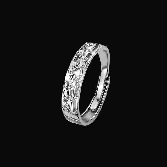 BuddhiSoul Vintage Adjustable S925 Silver Pixiu Ring