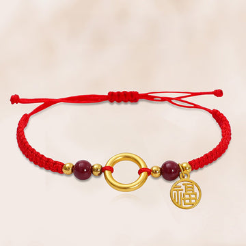Buddhisoul Red String Peace Amulet Bracelet