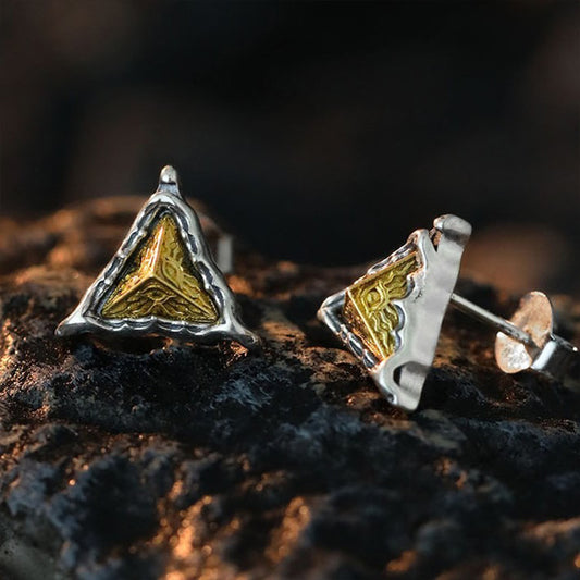 Buddhisoul Eye of Horus S925 Silver Stud Earrings