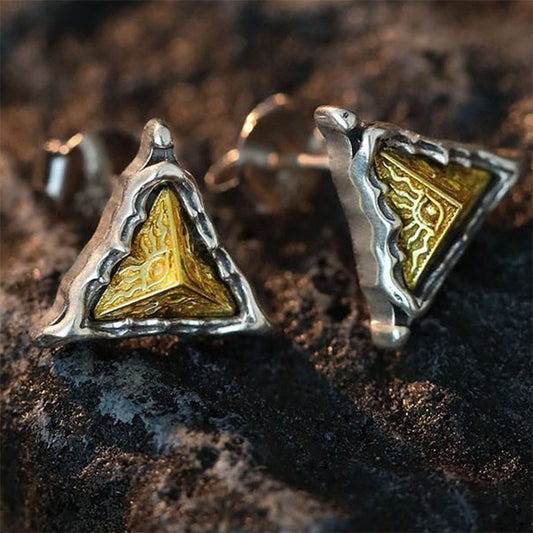 Buddhisoul Eye of Horus S925 Silver Stud Earrings