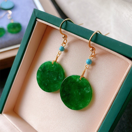 Buddhisoul Jadeite & Turquoise Harmony Earrings