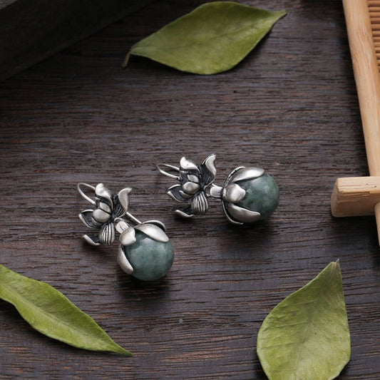 Buddhisoul S925 Lotus Earrings