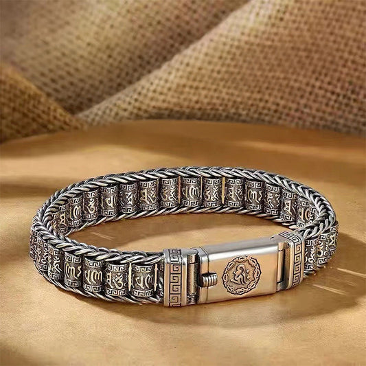 BuddhiSoul Six-Syllable Mantra Bracelet — S925 Silver