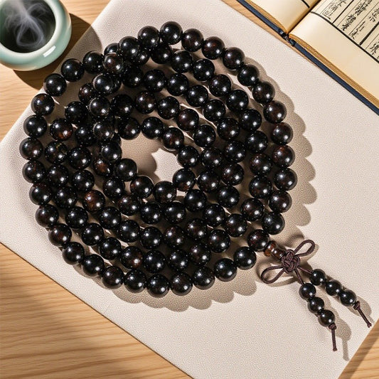 Buddhisoul Ebony 108 Mala Beads Bracelet
