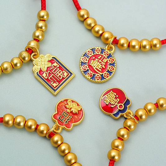 Buddhisoul Gold-Plated Red String Bracelet