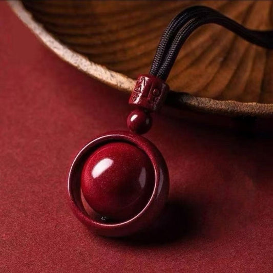 Buddhisoul Purple Gold Sand Emperor Red Bead Pendant