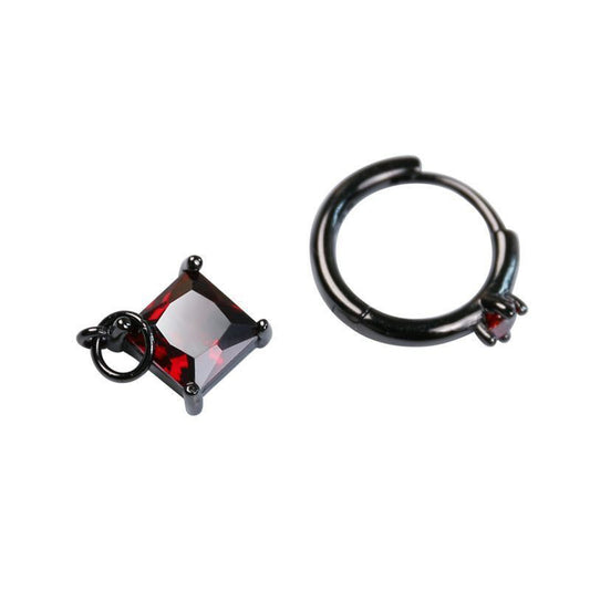 BuddhiSoul Red Zircon S925 Silver Earrings