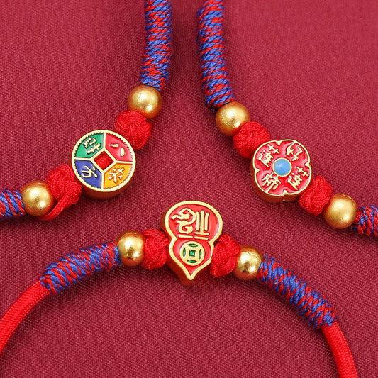 Buddhisoul Red String Gold-Plated Bracelet