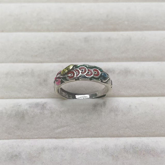 BuddhiSoul Five-Emperor Coins Adjustable Ring