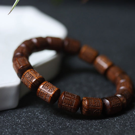 BuddhiSoul Black Rosewood Mala Bead Bracelet