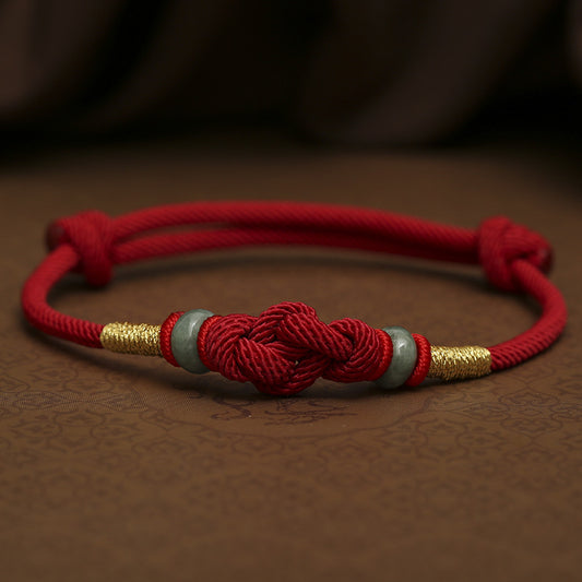 Buddhisoul Lucky Red String Braided Bracelet