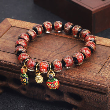 Buddhisoul Incense Ash Glass Prayer Bead Bracelet