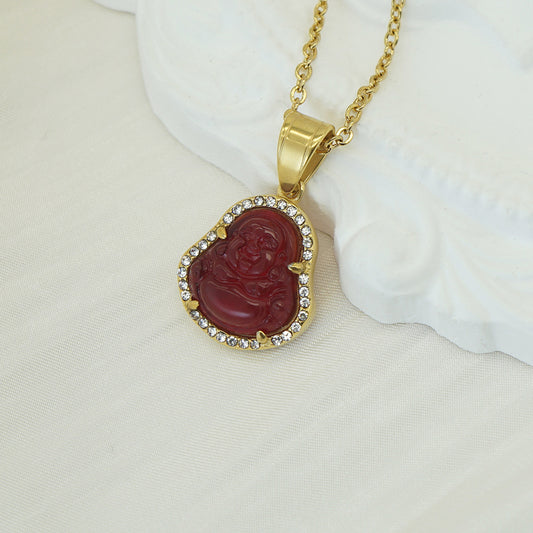Buddhisoul Lucky Jade Necklace | Handmade Spiritual Buddha Pendant